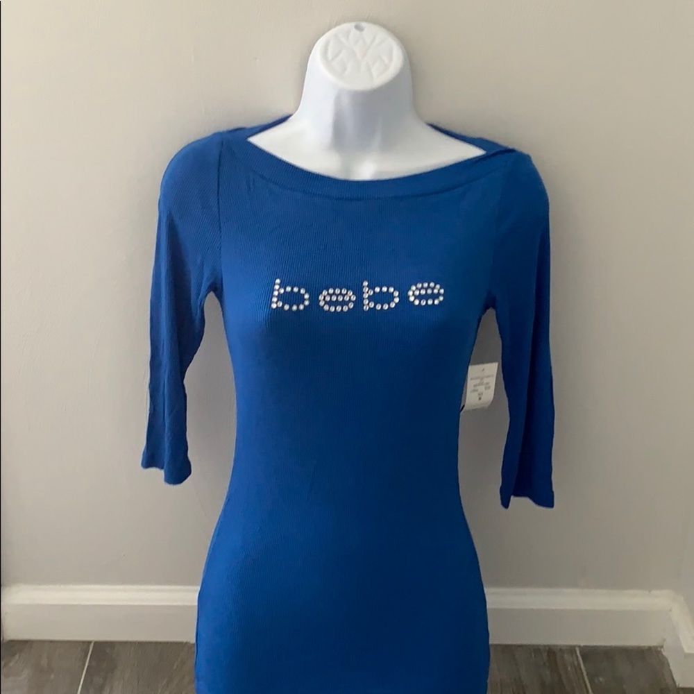 New Bebe Top Small S Rhinestones
